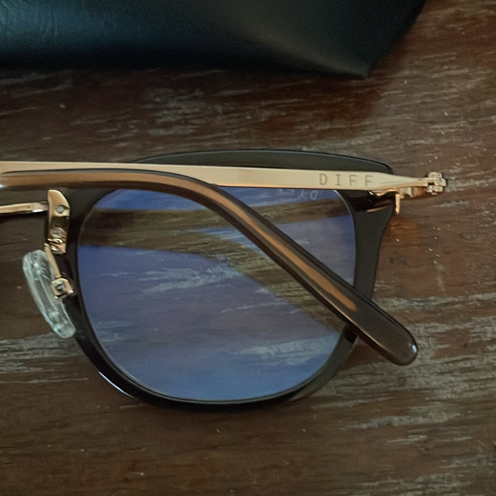 Diff Rue TP-BB169 46-23-145 brown & gold metal eyeglasses w/Black logo soft Case - Picture 4 of 16